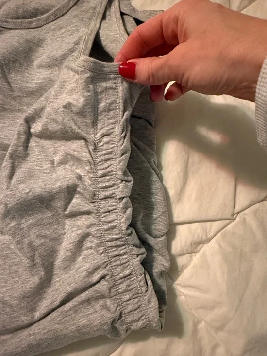 TNA Heather Gray Ruched Tank Dress - Picture 5 of 5